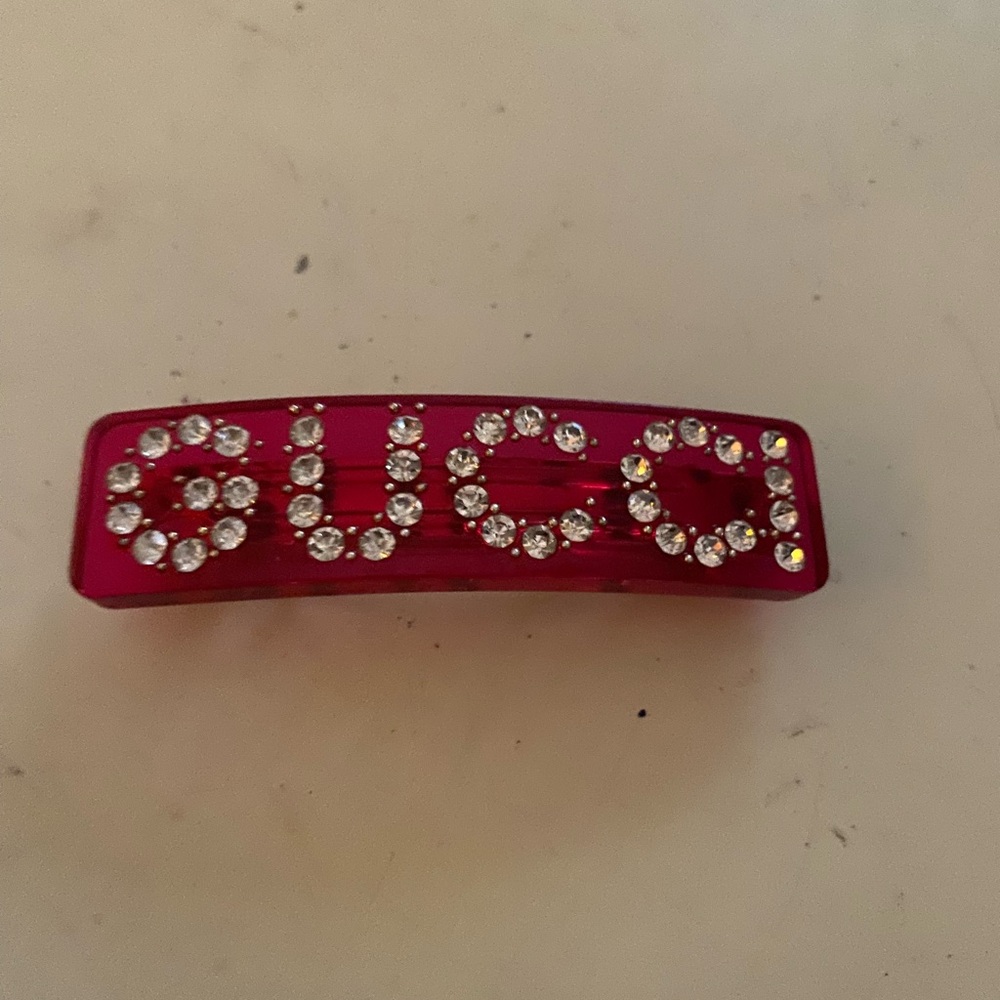 Gucci Fuchsia Crystal Hair Clip COMES WITH BOX